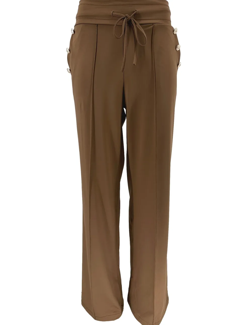 travelstof_broek_met_knop_0-1.webp Travelstof broek met KNOPEN op de zak en naad Bibi bruin.(BFT) SALE