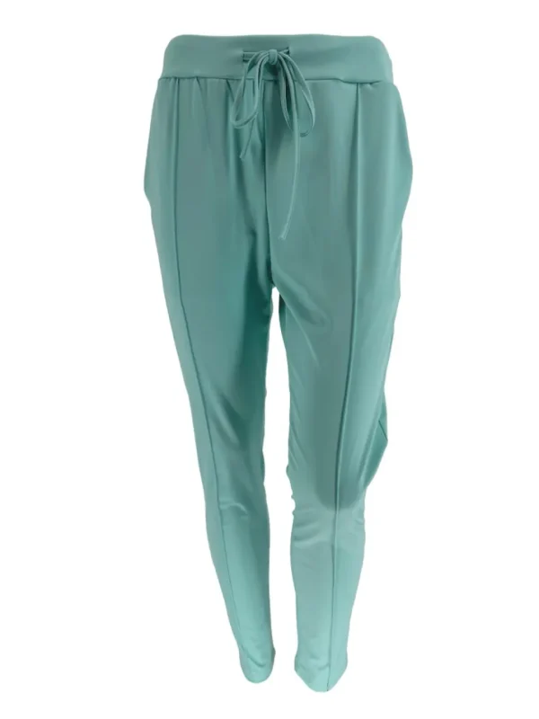 Travelstof broek met naad aan de voorzijde Billie mint