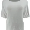 Trui met kleine rib aan de mouw Cleo off-white