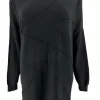 Trui met lange mouw en draad detail zwart (DZ-8942)