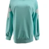 Trui met mesh flower op de mouw mint (SW)
