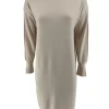 Turtleneck jurk/tuniek met lange mouw beige (6212)JMK