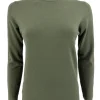 Turtleneck trui met froezel aan de hals en mouw Froetie army