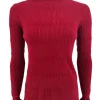 Turtleneck trui met froezel aan de hals Froetie GOTIEK bordeaux