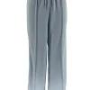 Wijde broek met sterretjes bies licht blauw.(gts)