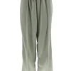 Wijde broek met sterretjes bies licht groen.(gts)