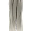 Wijde broek met sterretjes bies beige.(gts)