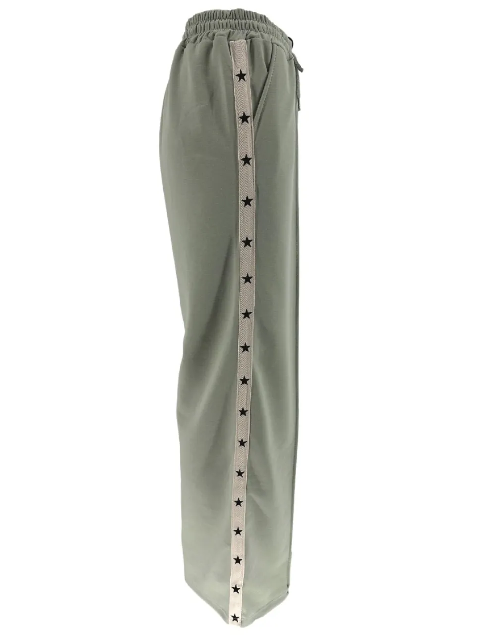 wijde_broek_met_sterretje_1.webp Wijde broek met sterretjes bies licht groen.(gts)
