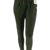 YU Travel broek soft met koord army R238