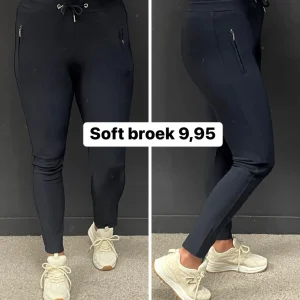 YU&ME Travelbroek soft met rits donker blauw (R233)