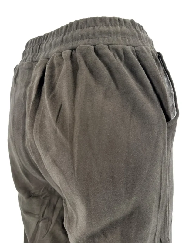 Zachte broek met rechte broekspijp en koord bruin (HL-1392)