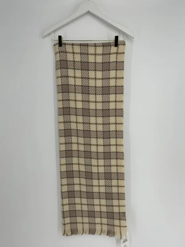 Zachte sjaal geruit beige (FA-2403)