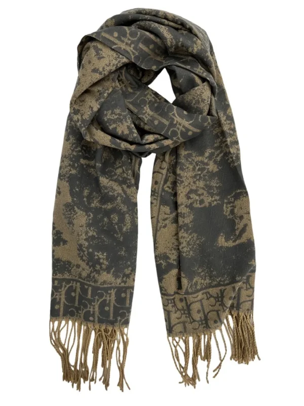 Zachte sjaal met print Diora grey (DA24-12)