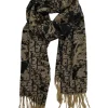 Zachte sjaal met print Diora black (DA24-12)