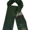 Zachte sjaal met strepen green (FA-2401)